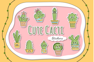 Cute Cacti Stickers