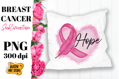 Breast Cancer sublimation design. Pink October PNG