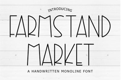 Farmstand Market | Cricut | Silhouette Font
