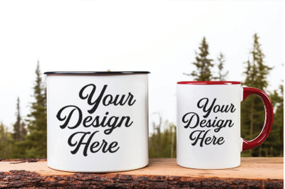 Camping Nature Mockups&2C; Camping Enamel Mockups&2C; Digital Download&2C;