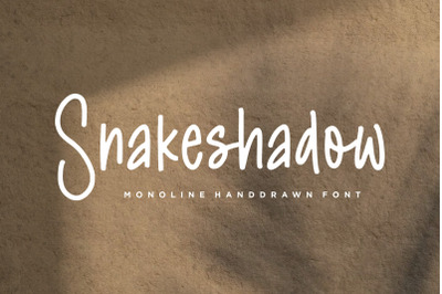 Snakeshadow is a Monoline Handdrawn Font
