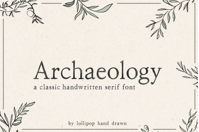 Archaeology Font (Serif Fonts, Classic Fonts, Wedding Fonts)