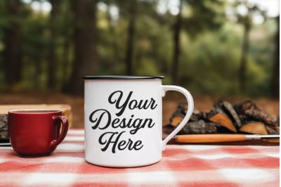 Camping Nature Mockups, Camping Enamel Mockups, Digital Download,