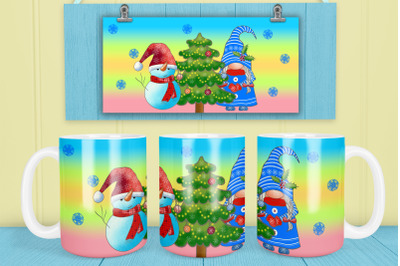 Christmas gnome mug wrap | Christmas gnome PNG