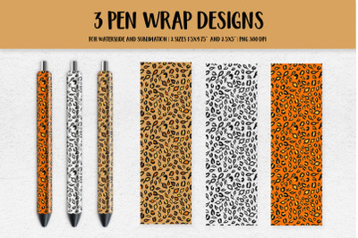 Autumn Pen Wrap. Fall  Pen Wrap. Leopard Print Pen Wrap PNG