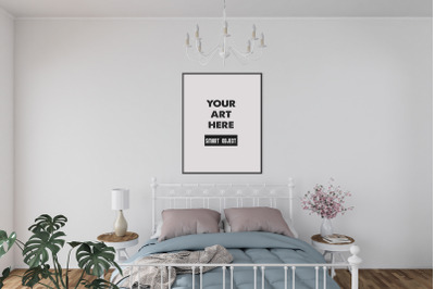 Interior scene artwork background frame mockup