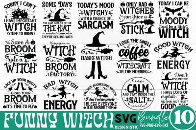 Funny Witch SVG Bundle, Funny Witch Quotes Bundle