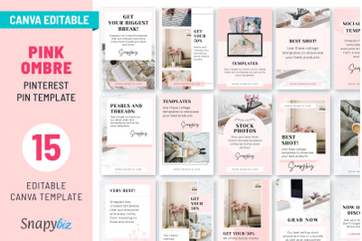Editable Pink Pinterest Canva Template