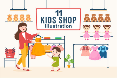 11 Kids Shop Illustration