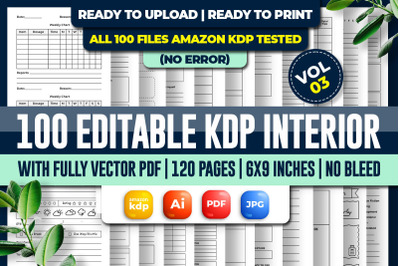 Mega Editable KDP Interior Bundle Vol 03