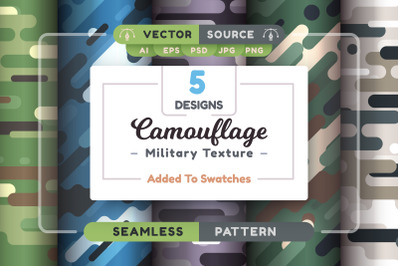 Camouflage Seamless Patterns | Elements PNG