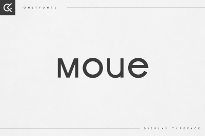 Moue - display typeface