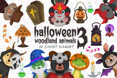 Halloween Woodland Animals 3