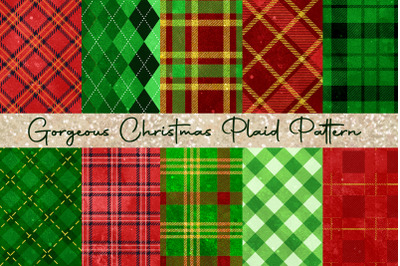 Gorgeous Christmas Plaid Pattern Bundle