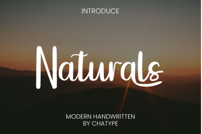 Naturals script font
