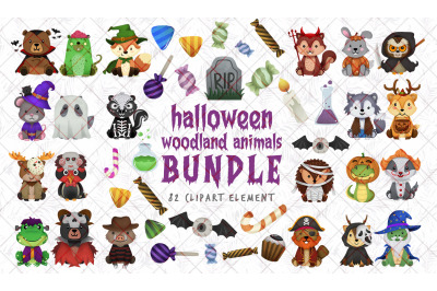 Halloween Woodland Animals Bundle
