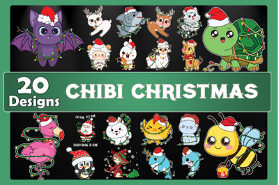 Chibi Kawaii Christmas Bundle 20 SVG