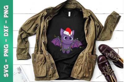 Cute Bat Kawaii Animal Christmas