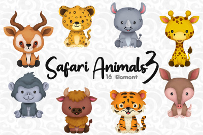 Safari animal clipart 3