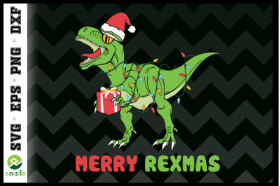 Merry Rexmas Santa Trex T-rex Christmas