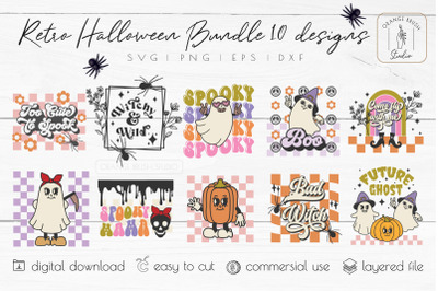 Retro Halloween SVG Bundle | Witch Funny Quotes 10 Cut Files