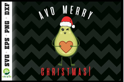 Avo Merry Christmas Avocado SVG