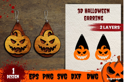 3D Pumpkin Earrings | Glowforge | Laser cut