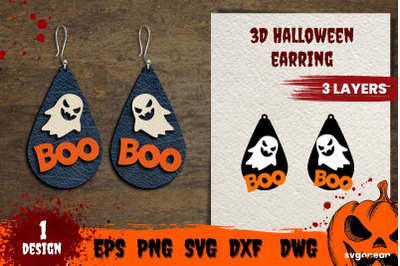 Boo Earrings | Glowforge | Laser cut