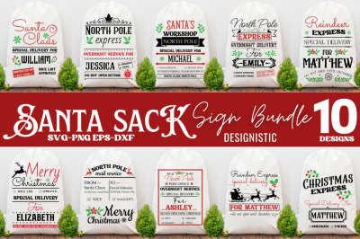 Christmas Santa Sack SVG Bundle