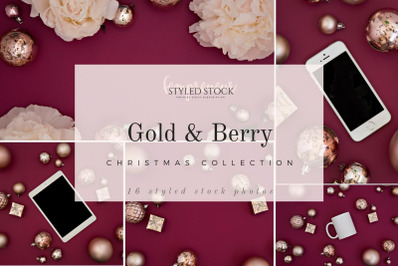Gold Berry Christmas Photo Bundle