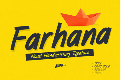 Farhana - Novel Handwritten Typeface