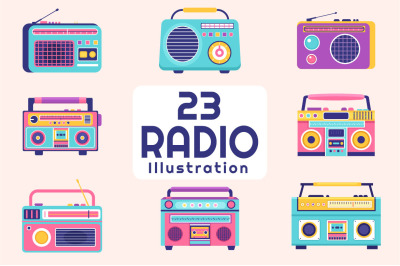 23 Radio Player Style Illustration