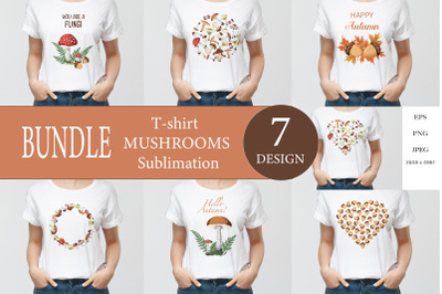 Bundle Magic Mushrooms T-shirt PNG