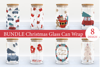 16Oz Can Glass Wrap Christmas BUNDLE