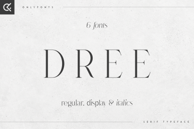 Dree serif typeface - 6 fonts