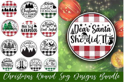 Christmas Round SVG Designs bundle