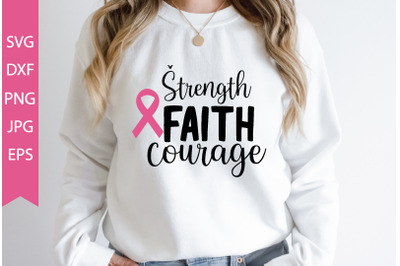 strength faith courage Svg cut file