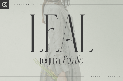 Leal typeface - regular &amp; italic