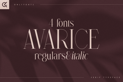 Avarice - serif typeface | 4 fonts