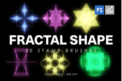 30 Fractal Shape Stamp Brushes