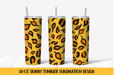 Fall Leaves Tumbler Sublimation Wrap. Yellow Autumn Tumbler