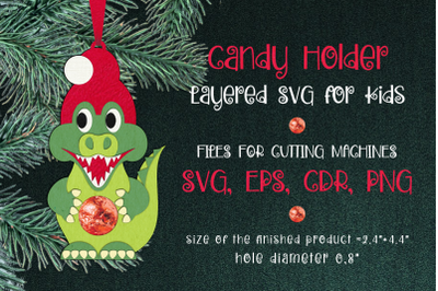 Crocodile Christmas Ornament | Candy Holder Template