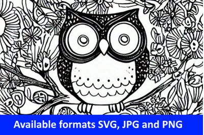 Cute Owl Adult Coloring Pages