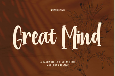 Great Mind Handwritten Display Font