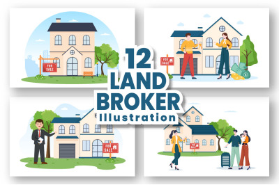 12 Land Broker Illustration