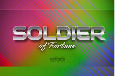 Soldier editable text effect style with vibrant theme concept for tren
