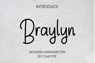 Braylyn script font