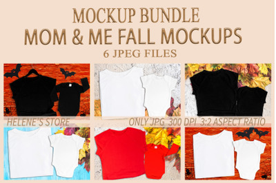 Fall mommy and me mockup