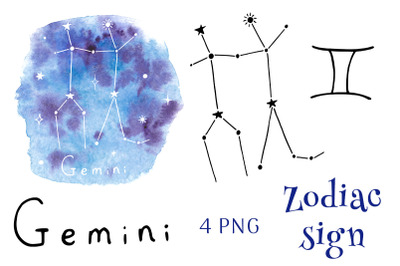 Zodiac sign Gemini. PNG clipart