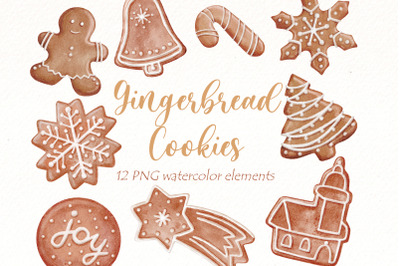 Gingerbread Cookies clipart, Sweet Christmas Png cookie.